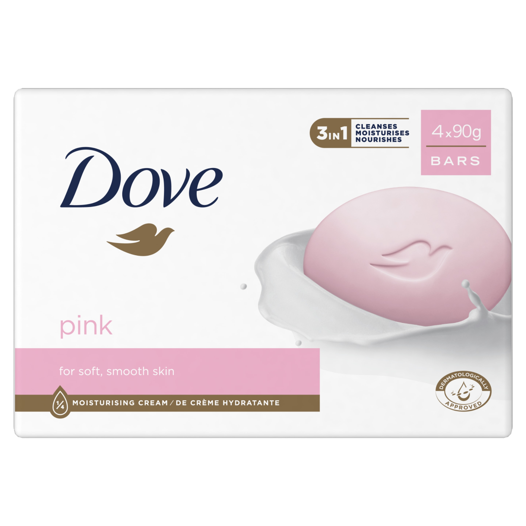 DOVE BEAUTY CREAM BAR PINK 4*90G